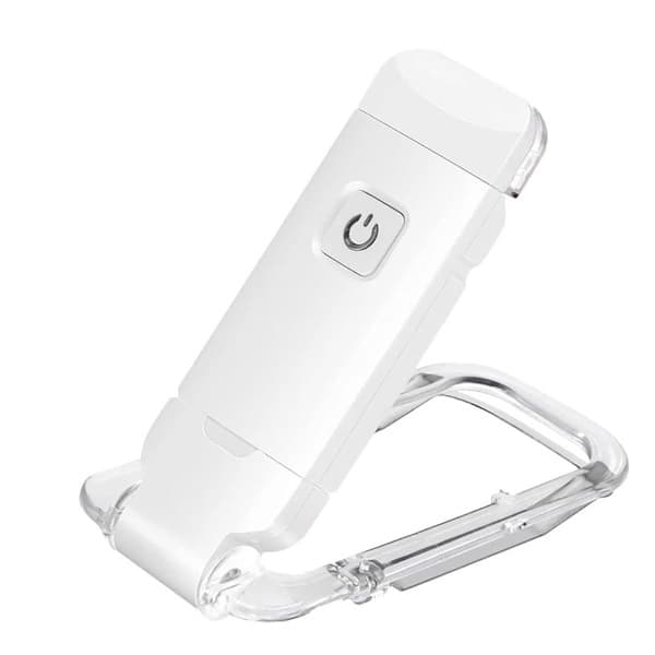 USB-oppladbar klemmeboklampe med justerbar lysstyrke for lesing ved sengen [JUN]