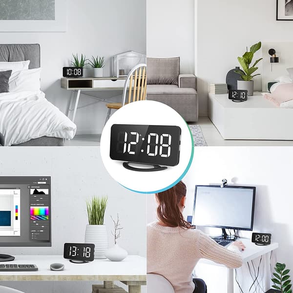 Digital vekkerklokke med speilglass