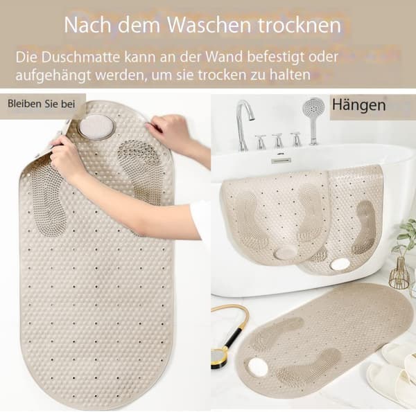 Sklisikker dusjmatte stor dusjmatte sklisikker med sugekopper 1 stk