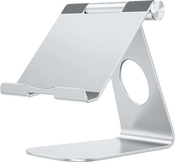 Justerbart tablettstativ, iPad-stativ, skrivebordsdocka i aluminium kompatibel med iPad Air 4/Mini, ny