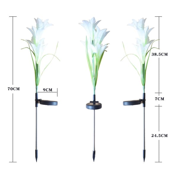 Solar lights for garden, outdoor, with 16 larger S