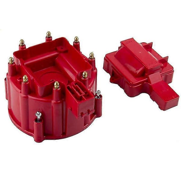 Red Male HEI Distributor Cap, Coil And Rotor Kit Replacement For BBC 305 350 454