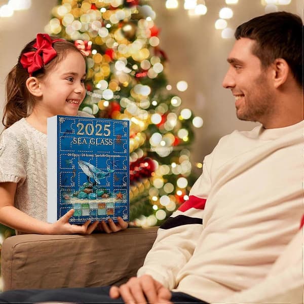 Christmas Countdown Calendar - Interactive 24-Day Acrylic Calendar for Family Fun and Learning Activities