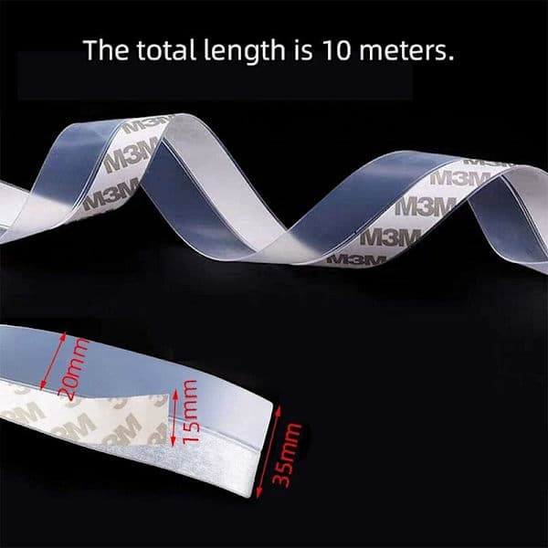 Transparent Silicone Sealing Strip Self-Adhesive Waterproof Windproof Dustproof Door Bottom Seal For Doors Windows 10M 25mm Width25MM Width25MM