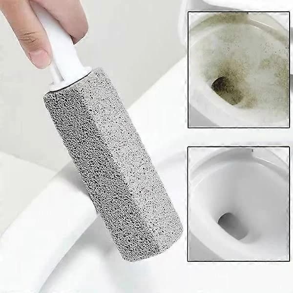 Pimpsten Toiletbørste Husholdning Toiletskål Rengøring Kalkaflejringer - Grå 3.8*3.8*23.5CM