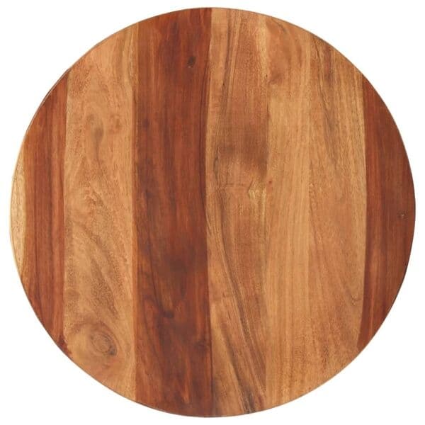 vidaXL Table Top Solid Acacia Wood Round 25-27 mm 50 cm Brun brown