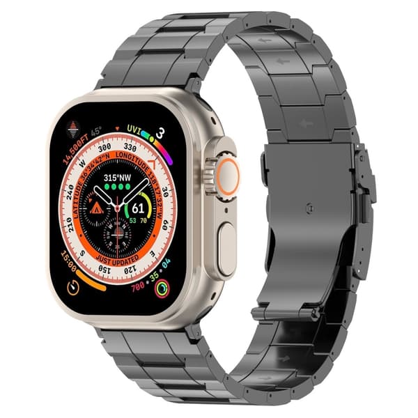 Apple Watch 42/44/45/46/49 mm Armbånd Stål Titan Grå 69 69
