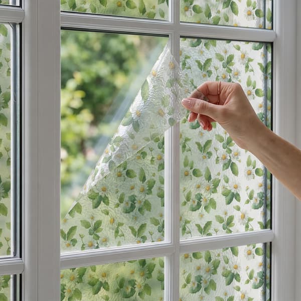 Trywise Statisk Vindusfolie Innsynssikring - Frostet Glass med Mønster - 43×50CM - SBW18