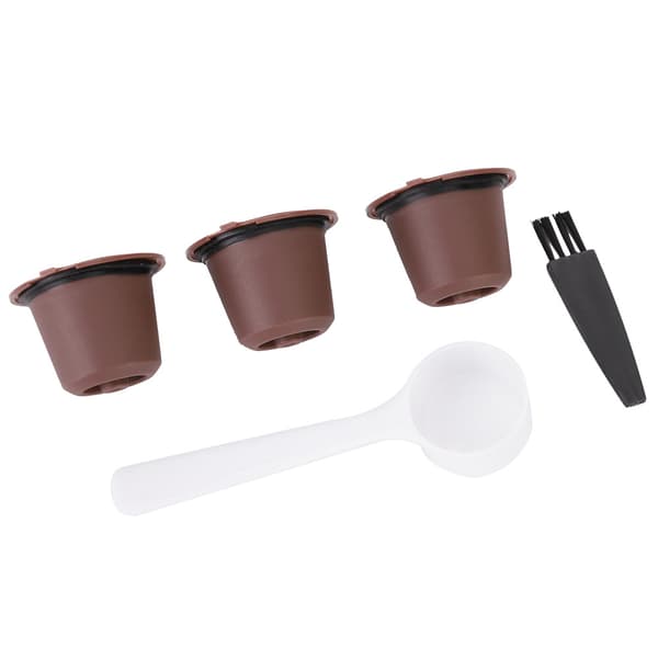 3 gjenbrukbare kaffekapsler for husholdning, påfyllbare kapsler, kopp som passer til Nespres (kaffe)