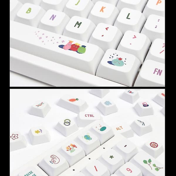 124 Tangenter Pbt Keycaps Xda Profil Farvesublimering Keycap Til Mekanisk Tastatur