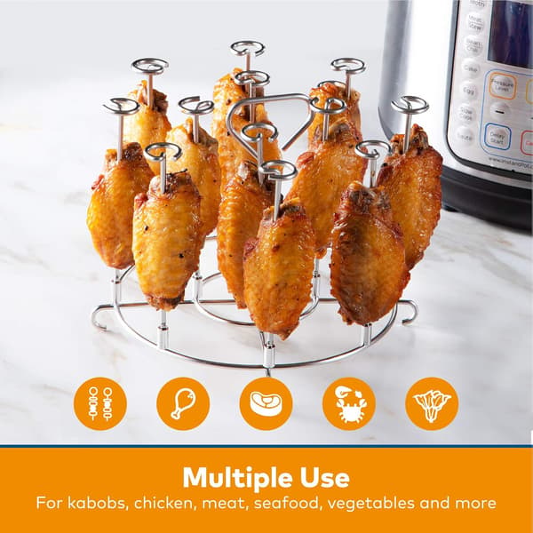 Grillspydstativ med Instant Pot-kompatibelt 6-Quart-tilbehør til Air Fryer Crisp-låg