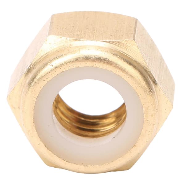 50pcs Self-Locking Nut Pure Copper Durable Anti-Loose Fastener Hardware Accessories (M6)