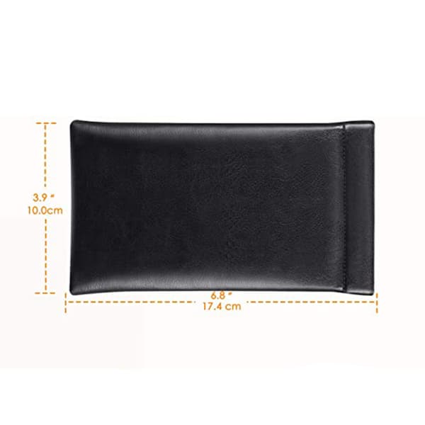 3-pack mjuka glasögonfodral i PU-läder med klämtopp, bärbara S