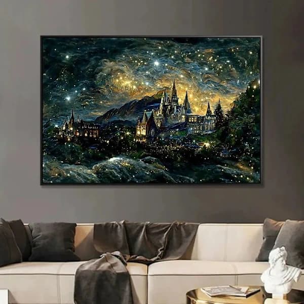 Timanttimaalaussarja, 30x40cm Tylypahkan yö, A