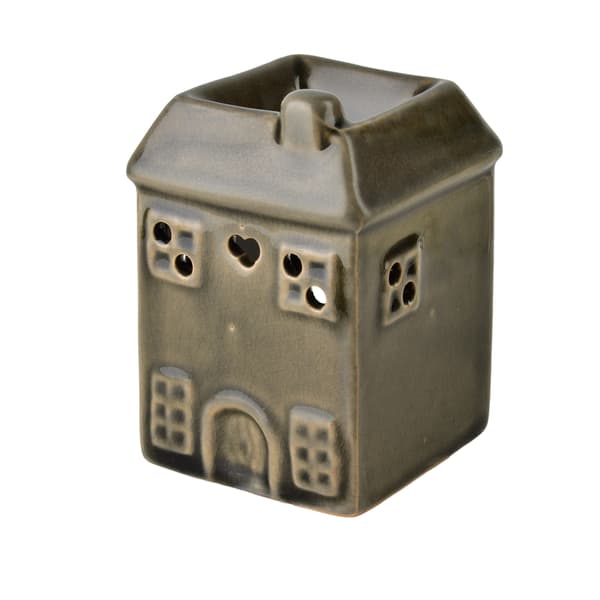 Aromalampe Keramikk Mondex Hus 6,5x6,5x9,5 cm Grå 1 stk