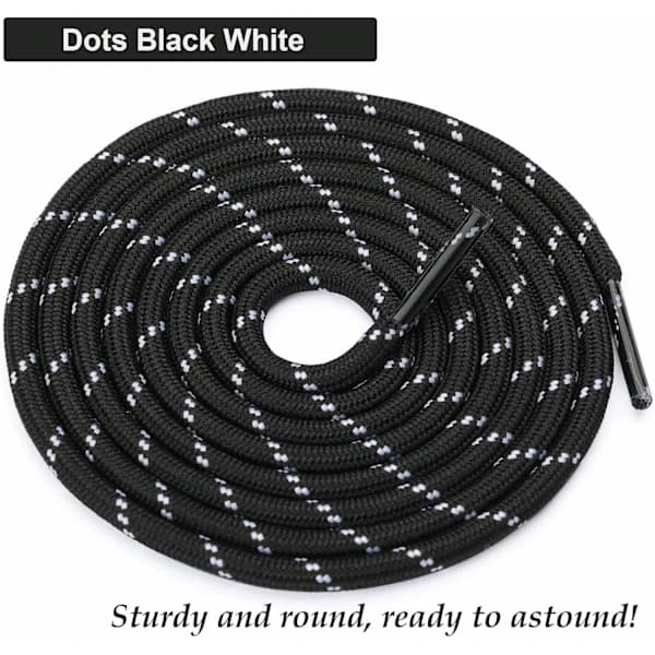 Round Shoelaces [2 Pairs] High-Performance Boot Laces for Hiking Boots, 120 cm