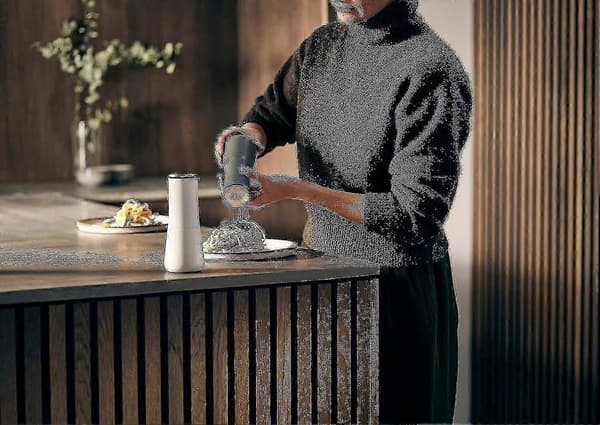 Salt- och pepparkvarnset, spillfri påfyllningsbar keramisk malning, toppmalning, justerbar storlek