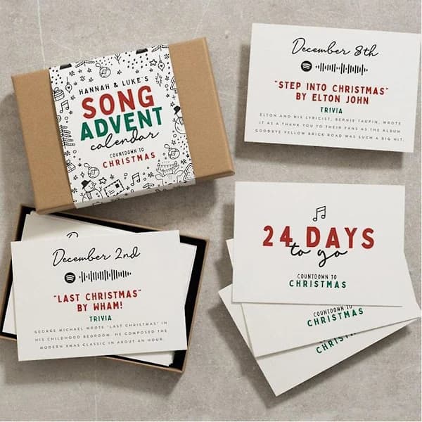 Personalized Advent Calendar Christmas Greeting Card