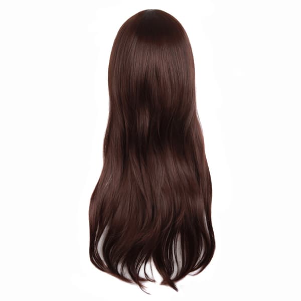 peruk Anime pitkä kihara peruukki 70CM (tummanruskea)