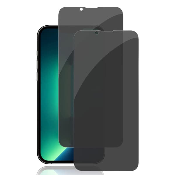 3-PACK Compatible with iPhone 14 Screen Protector Anti-Spy HD 0.3mm Black Svart