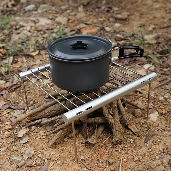 Campinggrill, sammenleggbar kullgrill i rustfritt stål for piknik, backpacking, hager