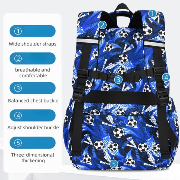 School Bag, 3-piece Boys' Backpack, Backpack (Game)