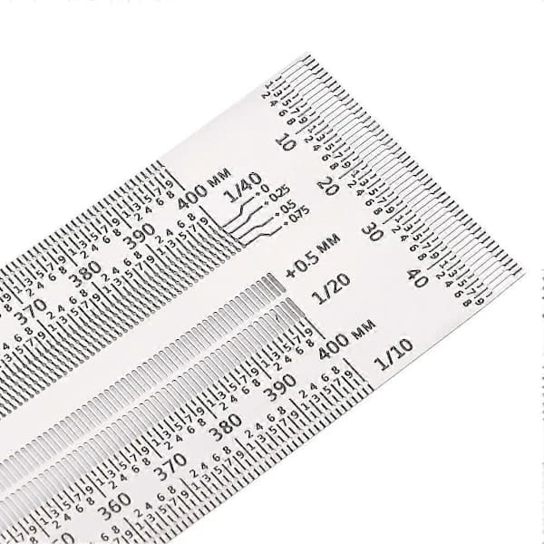 [PL] Scribing Ruler Stainless Steel Line Marking Angle Square Measuring Woodworking Tool 400mm
