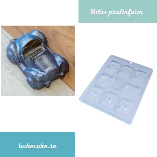 Pralinform Biler Sjokoladeform - BWB 720 Transparent transparent