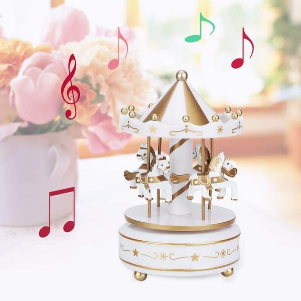 Carousel Music Box, Music Box, Christmas Gift, Pink