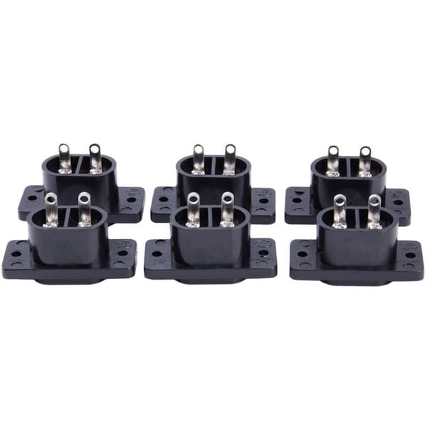 6 x AC 250V 2.5A IEC320 C7-udtag Loddekopben Strømstik