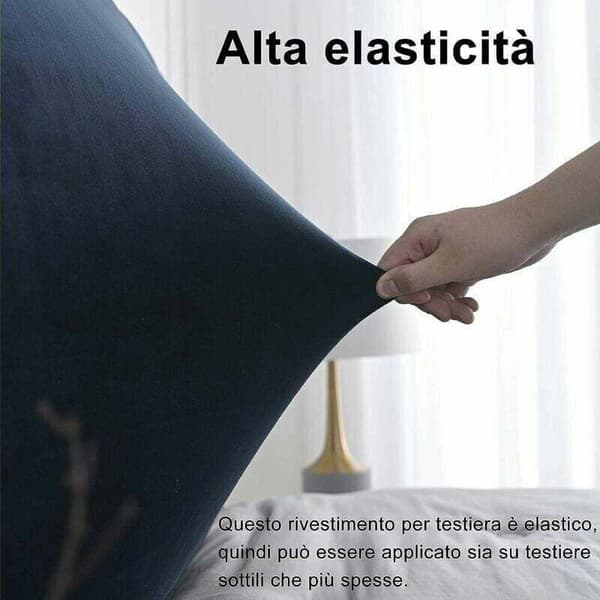 Elastisk sengegavlstrekk for sengegavl, 150 cm, for sengegavl 140-170 cm (Marineblå)