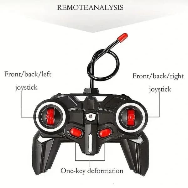 Car Robot Transformer Toy with Remote Control Durable Lightweight Car Toy Gift for Children's Day Red
