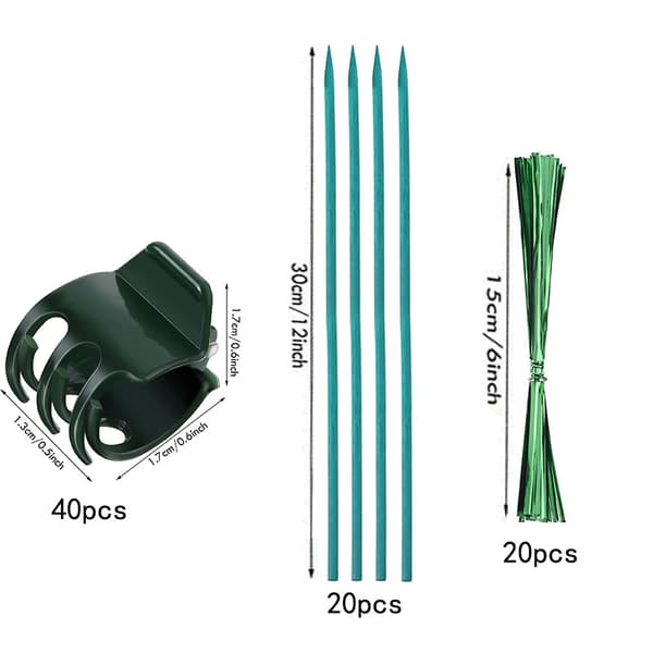 Bambuspinne for planter, blomsterarrangement, 30 cm, for støtte