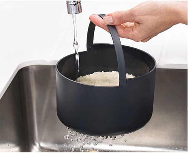 Mikrovågsugns Ris- och Spannmålskokare Ångkokare, Diskmaskinsäker - Sten/Orange, 2 Liter