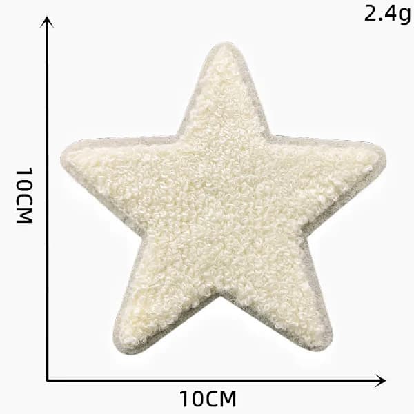 6 strygemærker med pentagrammotiv, A