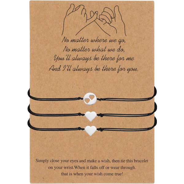 Mor & Dotter Matchande Armband Set Svart Black