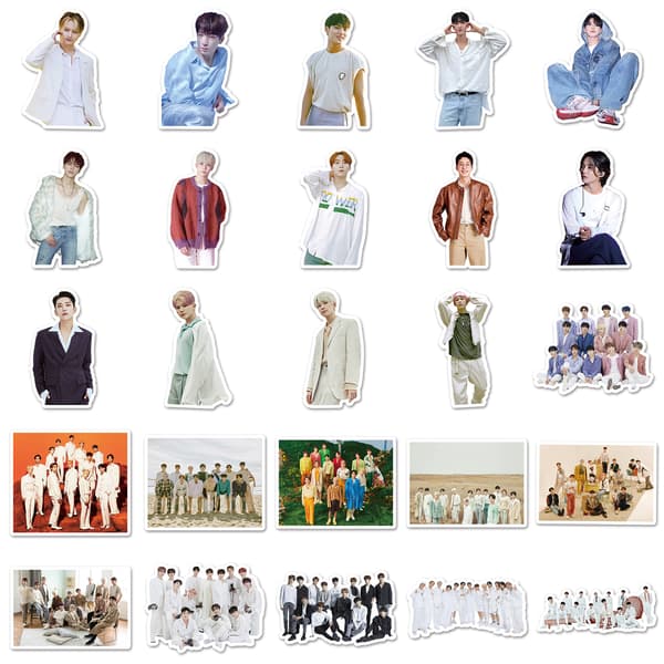 50 stk Seventeen Boys Koffert Klistremerker Kjendis Perifer Kopp S