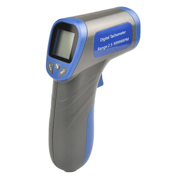 Digital LCD-fototakometer Berøringsfri turteller Motorhastighetsmåler Pistolstil Måler med dataloggingfunksjon Reflekterende