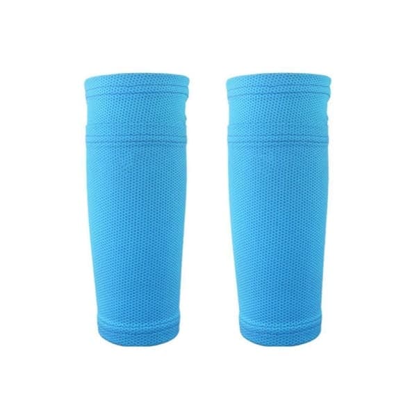 Fotballbeskyttelsesstrømper Ankelsstøtteermer for barn gutter menn leggbeskytter blå M