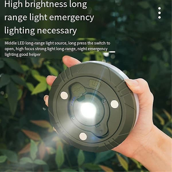 /NN/Campinglyskæde, med 8 justerbare tilstande, LED-campinglygte genopladelig, campinglamper til camping, vandring, telt{F2]