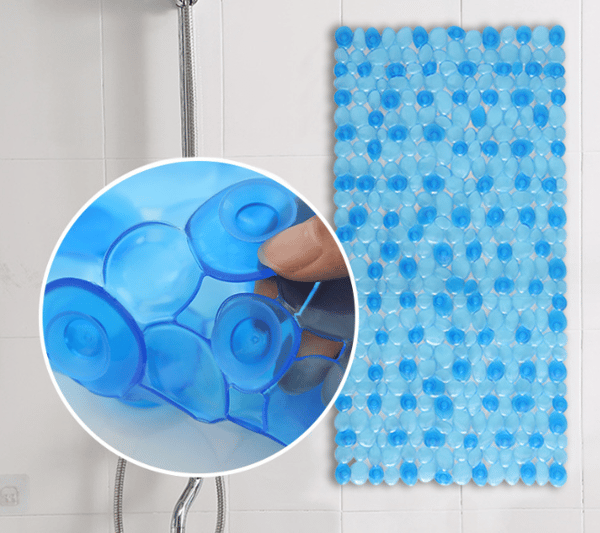 Sklisikker badekarmatte 88cm * 40cm rektangulær PVC sklisikker badematte