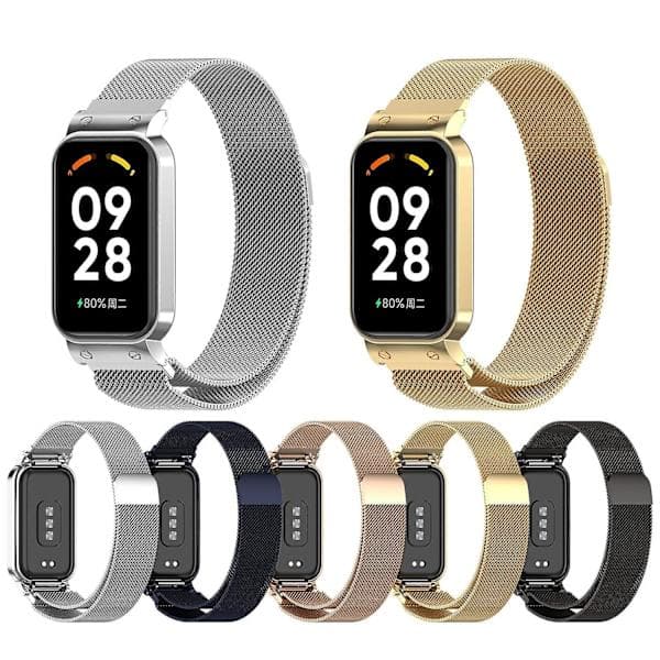 Milan magnetarmband + klockram för Xiaomi Mi Band 8 Active