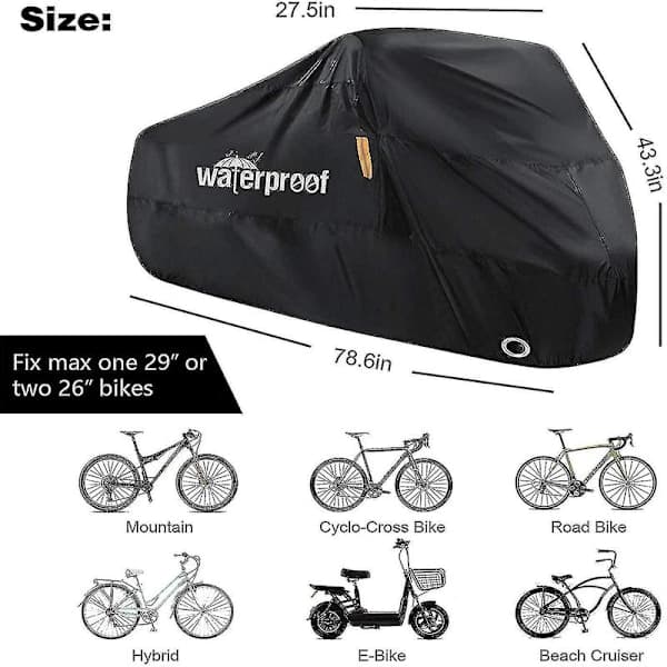 Outdoor Bike Cover, Waterproof Bicycle Cover with Lock Hole