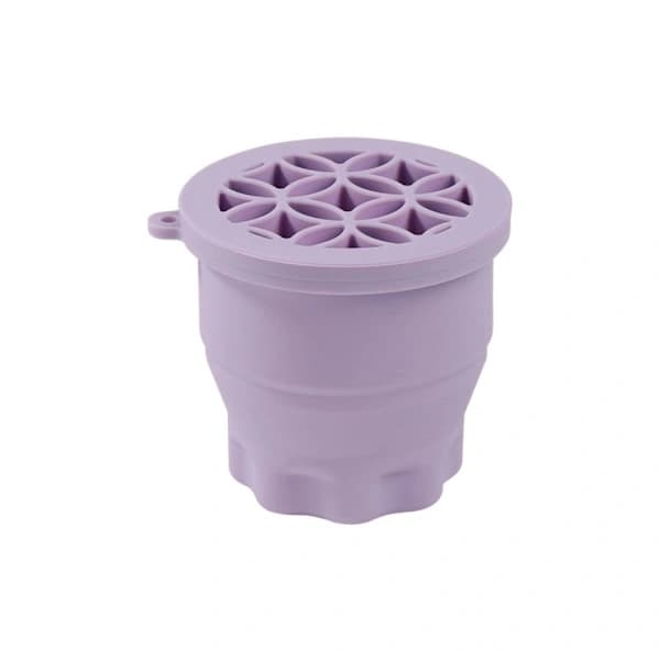 Makeup Brush Cleaning Cup Silicone Washing Cup PURPLE PURPLE Purple[XJ]