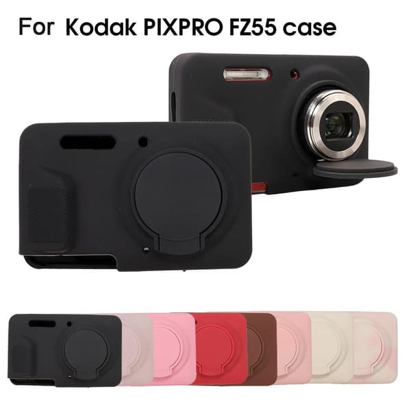 Silikonveske til Kodak PIXPRO FZ55 med avtakbart linsedeksel, melkehvit