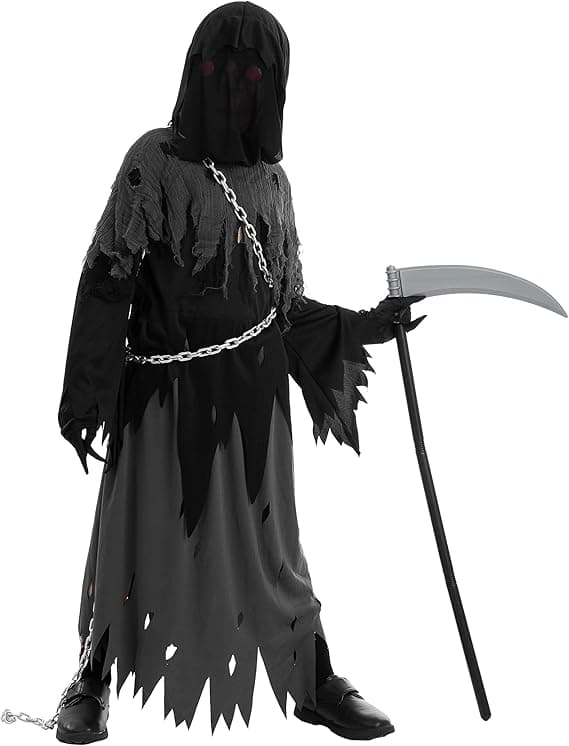 Barn Unisex Lysande Ögon Liemannen Kostym för Läskig Spök Halloween Kostym