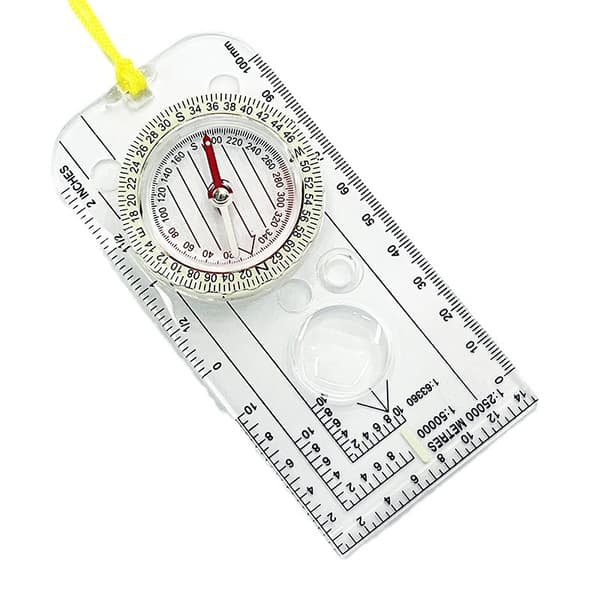 Outdoor Multifunction Compass, Compass, Map Ruler, Scale