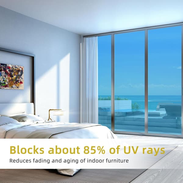 Window Film, One-Way Vision Film Window (Silver-Silver 30CM x 100CM)