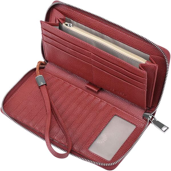 Women's Leather Wallet Large Capacity RFID Blocking Women's Co