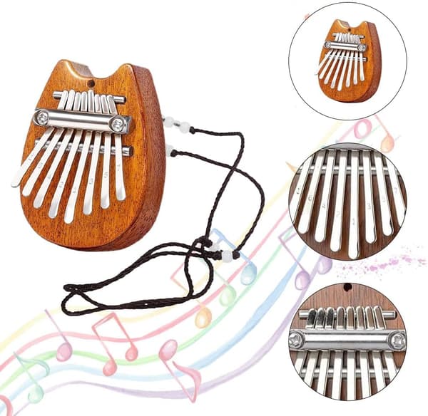 1 stk (trækattekilling) 8-toners Kalimba, Limba, Børneinstrument